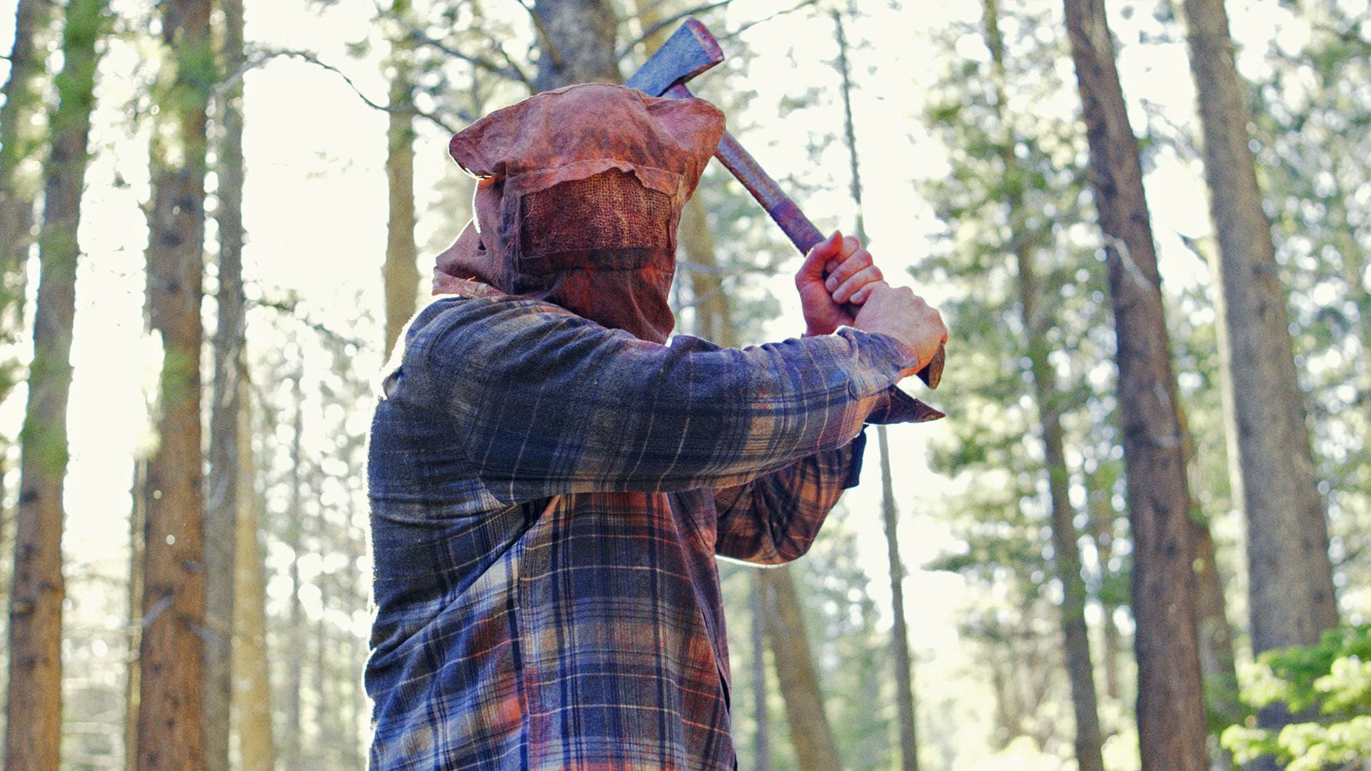 A Man in the Woods with an Axe