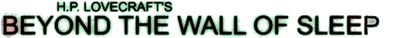 Beyond the Wall of Sleep Logo